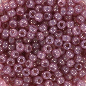 Miyuki 8 Round Seed Bead, 8-2373, Rosey Mauve Alabaster Luster, 10 grams