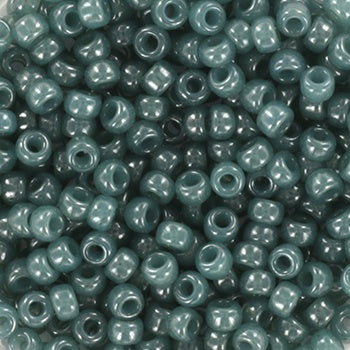 Miyuki 8 Round Seed Bead, 8-2376, Light Steel Blue Alabaster Luster, 10 grams