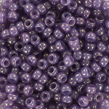Miyuki 8 Round Seed Bead, 8-2377, Lavender Alabaster Luster, 10 grams