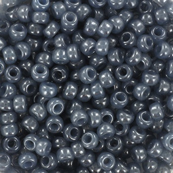 Miyuki 8 Round Seed Bead, 8-2378, Light Slate Grey Alabaster Luster, 10 grams