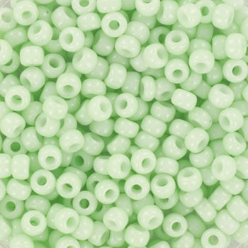 Miyuki 8 Round Seed Bead, 8-3318, Opaque Light Mint, 10 grams