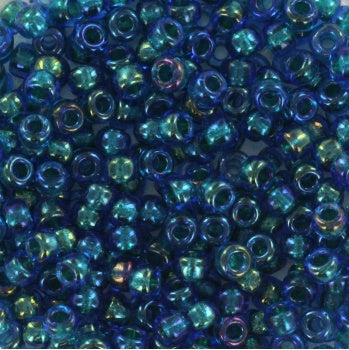 Miyuki 8 Round Seed Bead, 8-3537, Inside Dyed Pacific, 10 grams