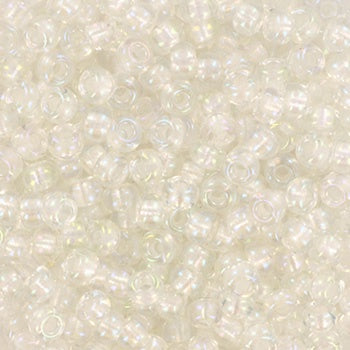 Miyuki 8 Round Seed Bead, 8-3637, Pearl Lined Crystal AB, 10 grams