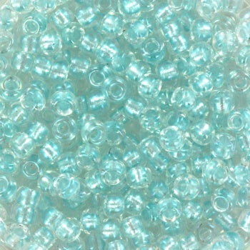 Miyuki 8 Round Seed Bead, 8-3638, Pearl Lined Glacier Blue AB, 10 grams