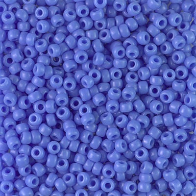Miyuki 8 Round Seed Bead, 8-0417L, Opaque Periwinkle, 10 grams