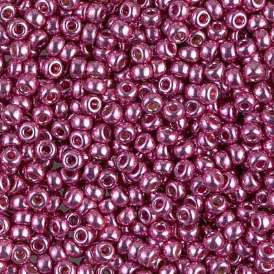 Miyuki 8 Round Seed Bead, 8-4210, Duracoat Galvanized Hot Pink, 10 grams