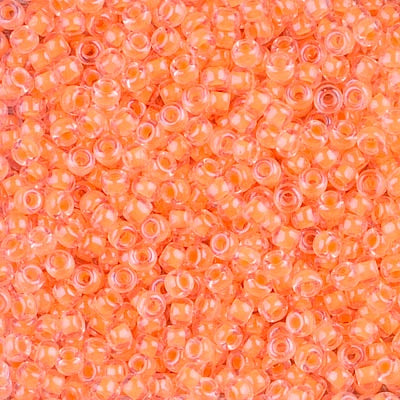 Miyuki 8 Round Seed Bead, Luminous Creamsicle, 8-4298, 10 grams