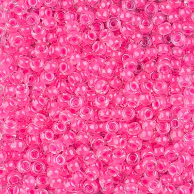 Miyuki 8 Round Seed Bead, Luminous Wild Strawberry, 8-4301, 10 grams