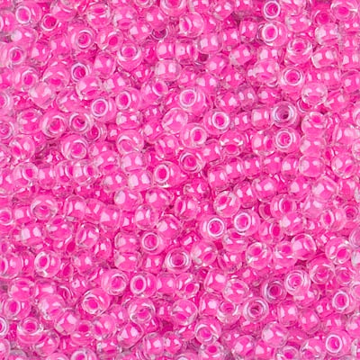 Miyuki 8 Round Seed Bead, Luminous Hot Magenta, 8-4302, 10 grams