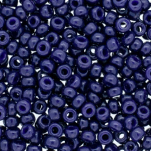 Miyuki 8 Round Seed Bead, 8-4494, Duracoat Dyed Opaque Dk Navy, 10 grams