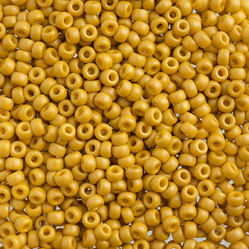 Miyuki 8 Round Seed Bead, 8-4692, Matte Opaque Glazed Citron AB, 10 grams