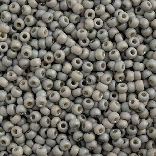 Miyuki 8 Round Seed Bead, 8-4705, Matte Opaque Glazed Shark Fin AB, 10 grams