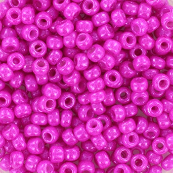 Miyuki 8 Round Seed Bead, 8-4751, Opaque Dyed Magenta, 10 grams