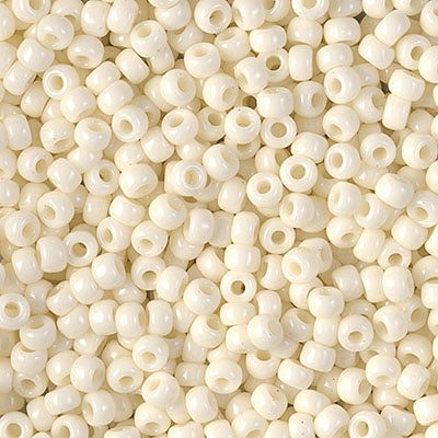 Miyuki 8 Round Seed Bead, Ivory Pearl Ceylon Luster, 8-0491, 10 grams