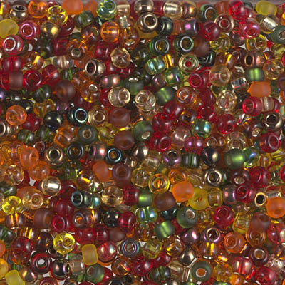 Miyuki 8 Round Seed Bead, Mix - Autumn, 22 grams