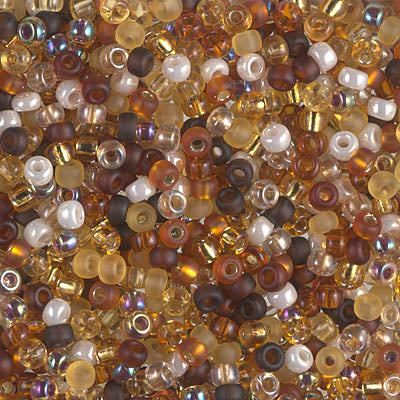 Miyuki 8 Round Seed Bead, Mix - Golden Grains, 22 grams