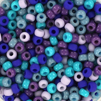 Miyuki 8 Round Seed Bead, Mix - Blue Sparkle, 22 grams