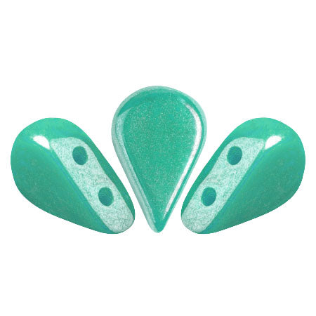 Amos Par Puca, Opaque Green Turquoise Luster, AMS-6313-14400, 10 grams