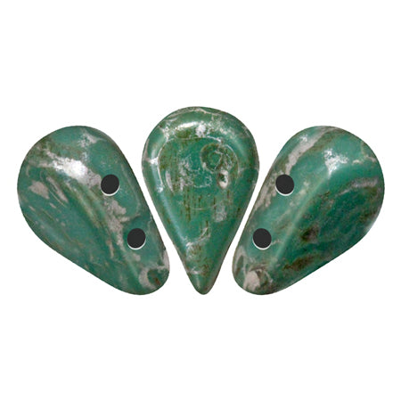 Amos Par Puca, Opaque Green Turquoise New Picasso, AMS-6313-65400, 10 grams