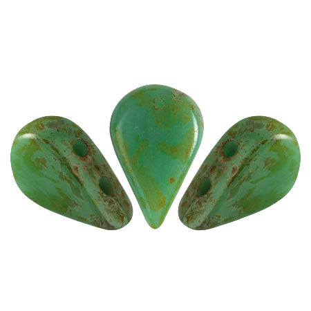 Amos Par Puca, Opaque Green Turquoise Travertin Dark, AMS-6313-86805, 10 grams
