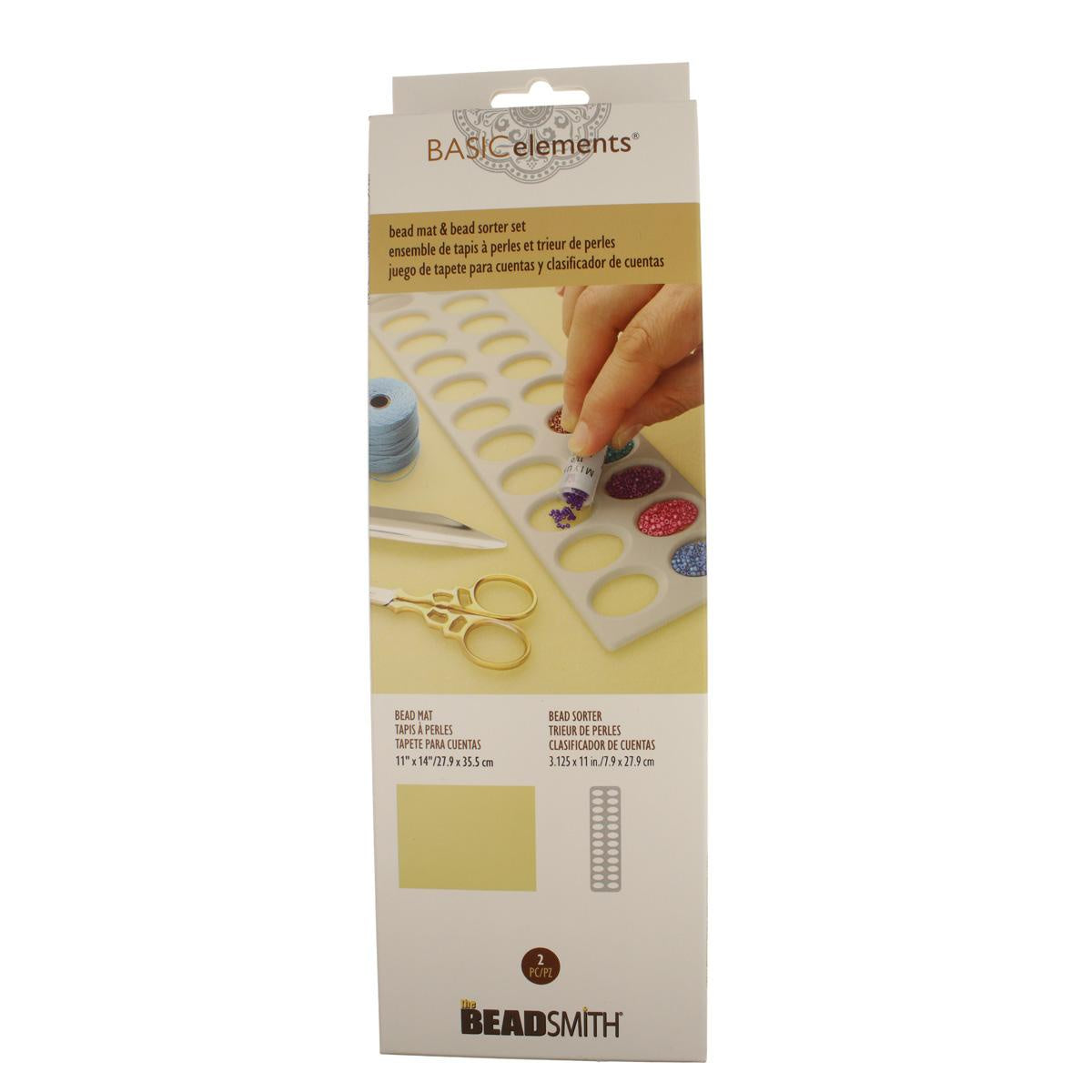Basic Elements 24-Hole Seed Bead Sorter & Bead Mat Set