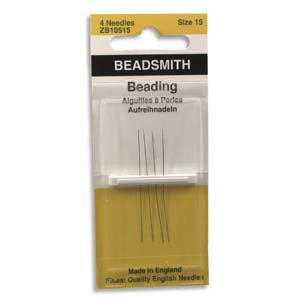 English Beading Needles #15, 4 pack