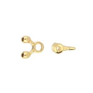 Alona II, 8/0 Bead End 24K Gold Plate, 4 pieces