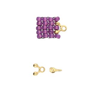 Alona II, 8/0 Bead End 24K Gold Plate, 4 pieces