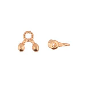 Alona II, 8/0 Bead End Rose Gold Plate, 4 pieces