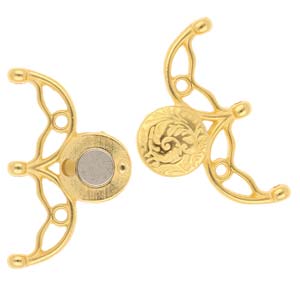 Volakas III, 8/0 Mag Clasp 24K Gold Plate, 1 piece