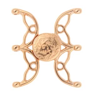 Volakas III, 8/0 Mag Clasp Rose Gold Plate, 1 piece