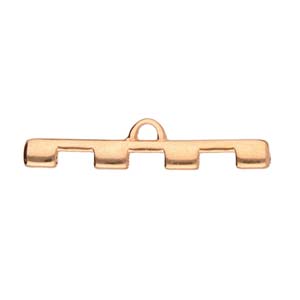 Soros IV, Tila Bead End Rose Gold Plate, 2 pieces