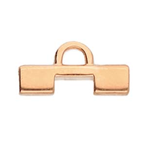 Soros II, Tila Bead End Rose Gold Plate, 2 pieces