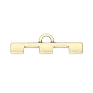 Soros III, Tila Bead End Antique Brass Plate, 2 pieces