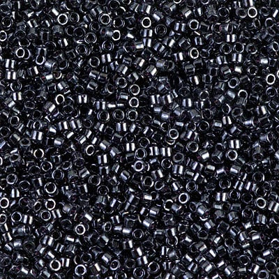 Miyuki Delica Bead 11/0, DB0001, Gunmetal, 50 grams