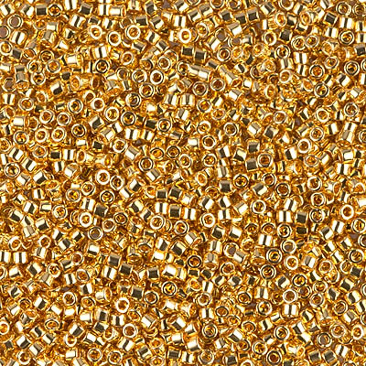 Miyuki Delica Bead Size 11/0, DB0031L, 24kt Light Gold Plated, 5 grams