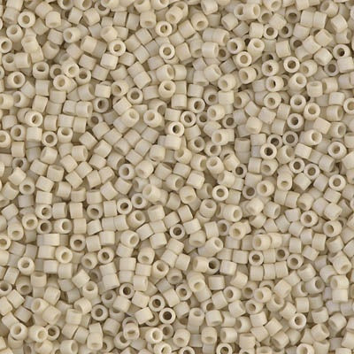 Miyuki Delica Bead 11/0, DB0388, Matte Opaque Bone Luster, 50 grams