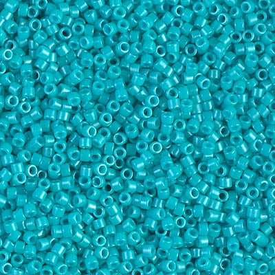 Miyuki Delica Bead 11/0, DB0658, Dyed Opaque Turquoise Green, 50 grams