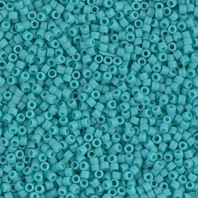 Miyuki Delica Bead 11/0, DB0759, Matte Opaque Turquoise Green, 50 grams