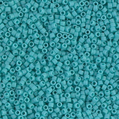 Miyuki Delica Bead 11/0, DB0759, Matte Opaque Turquoise Green, 50 grams