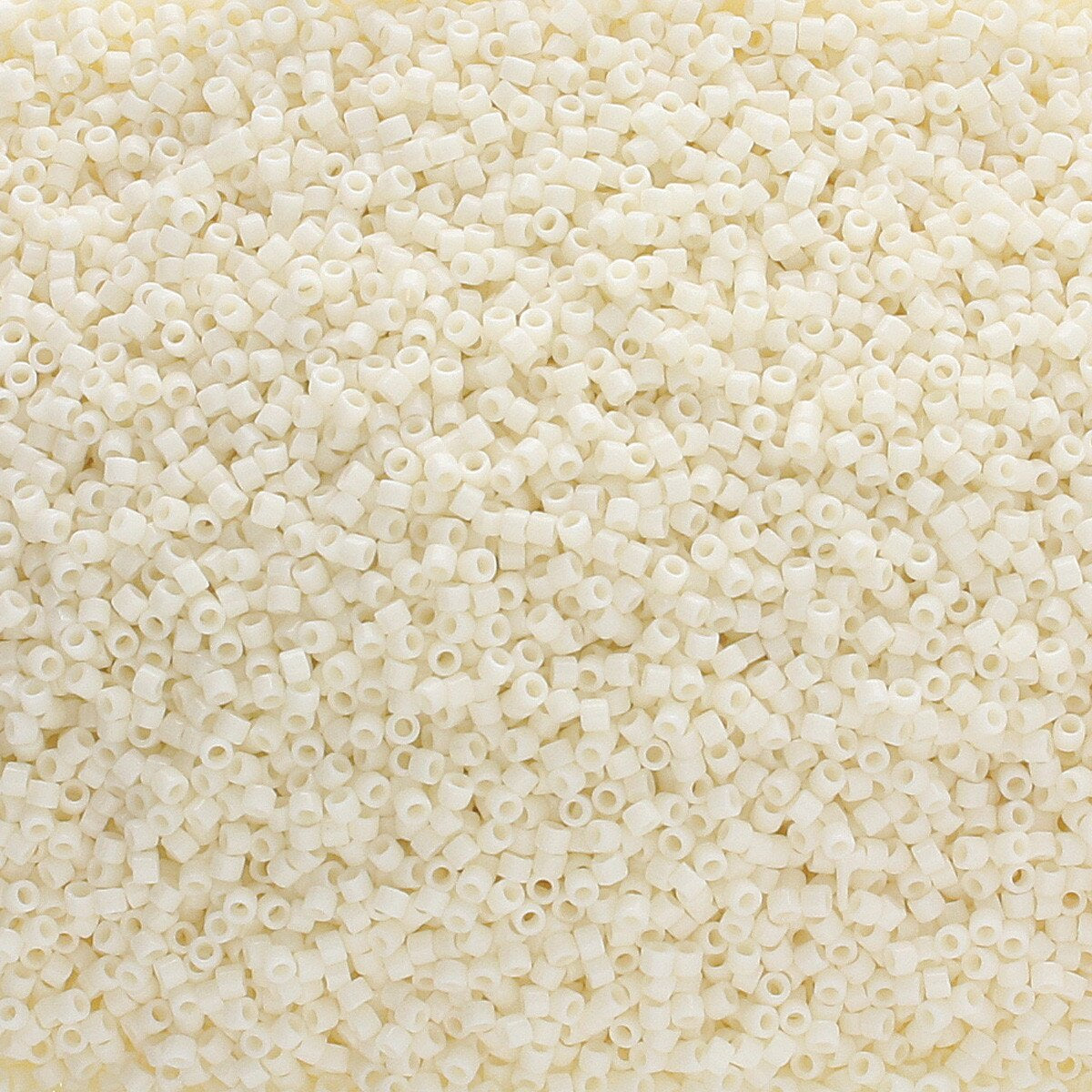 Miyuki Delica Bead 11/0 - DB1130, Opaque Light Ivory, 5 grams