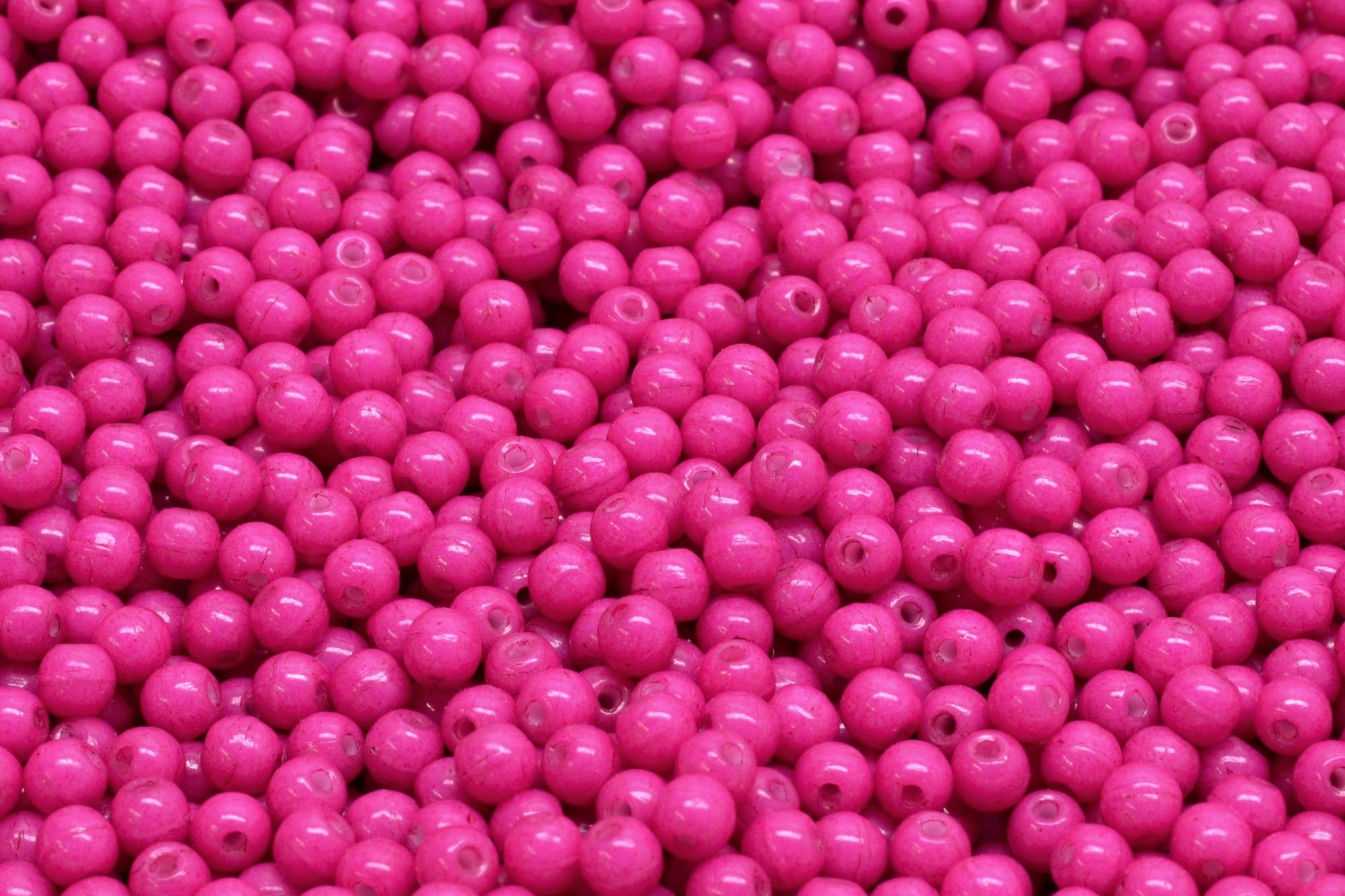 3mm Czech Round Druk Bead, Terra Intensive Pink, 50 pieces