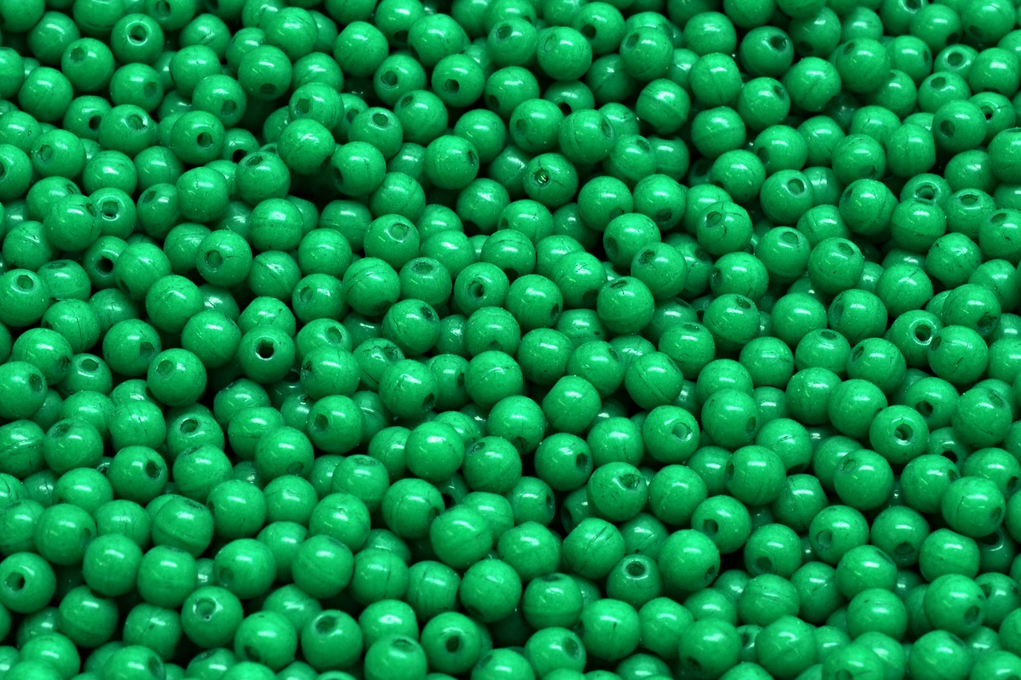 3mm Czech Round Druk Bead, Terra Intensive Dark Green, 50 pieces