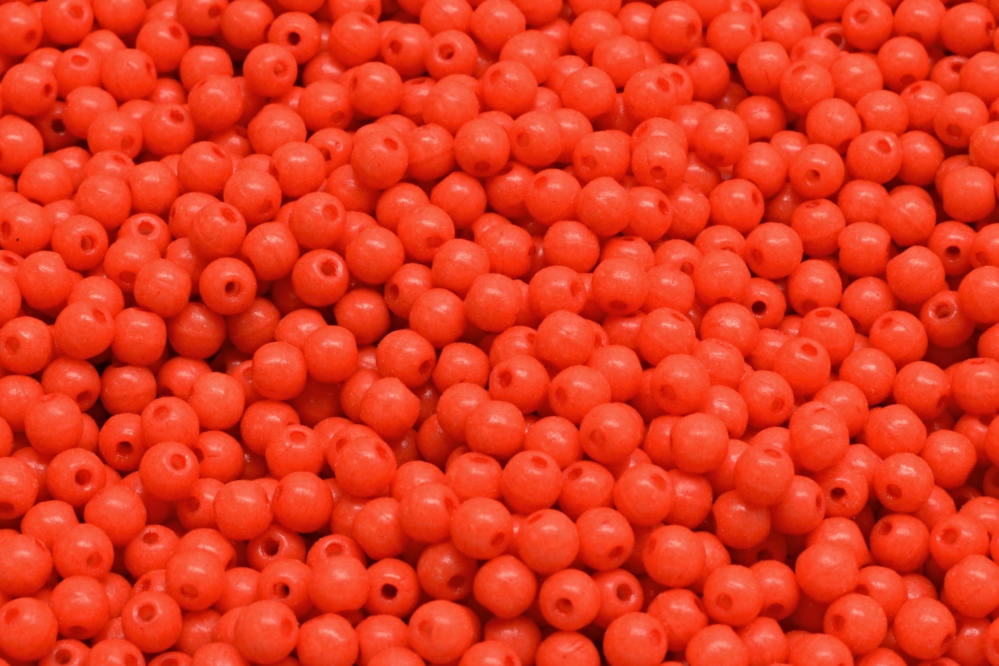 3mm Czech Round Druk Bead, Terra Intensive Orange, 50 pieces