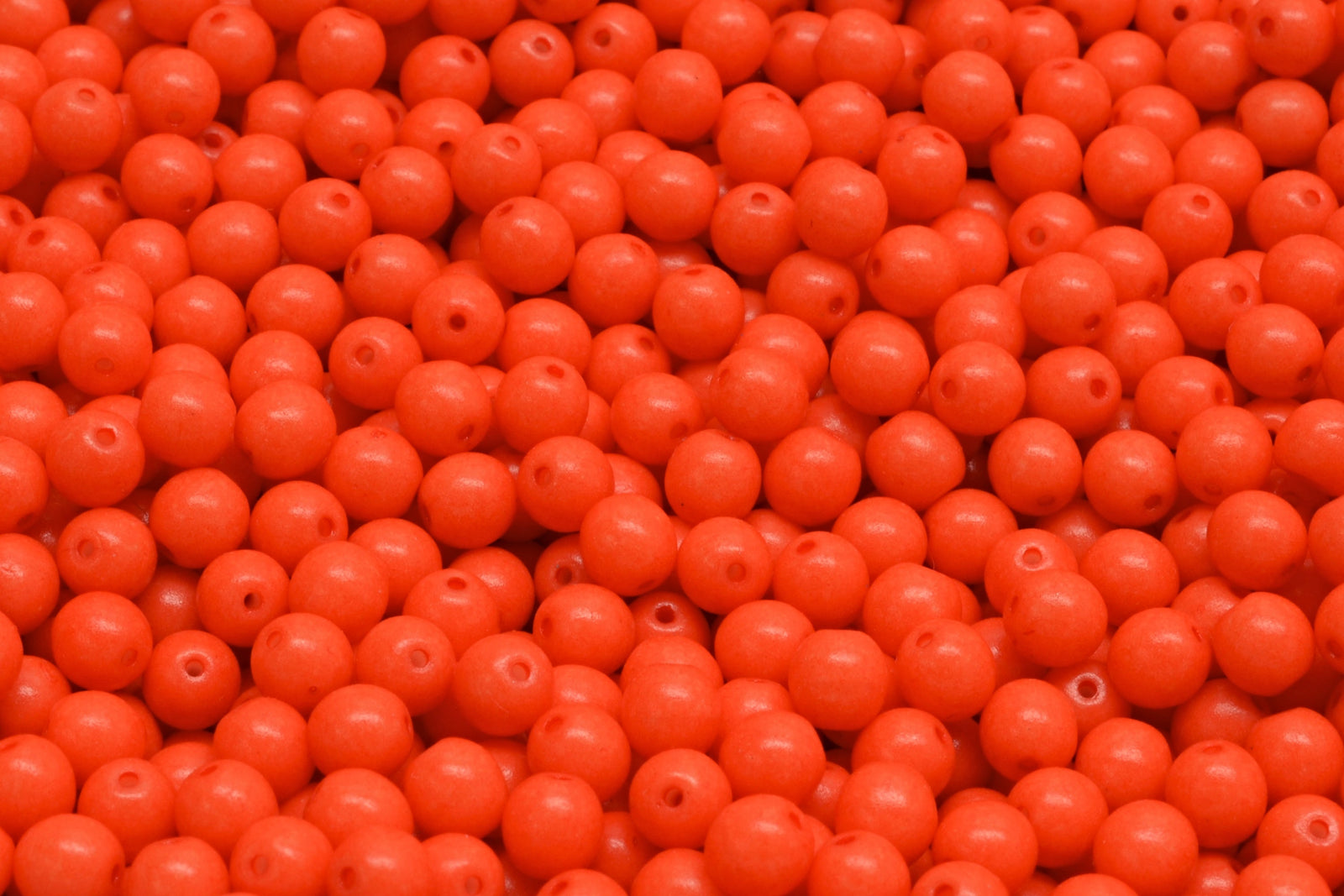 4mm Czech Round Druk Bead, Terra Intensive Orange, 50 pieces
