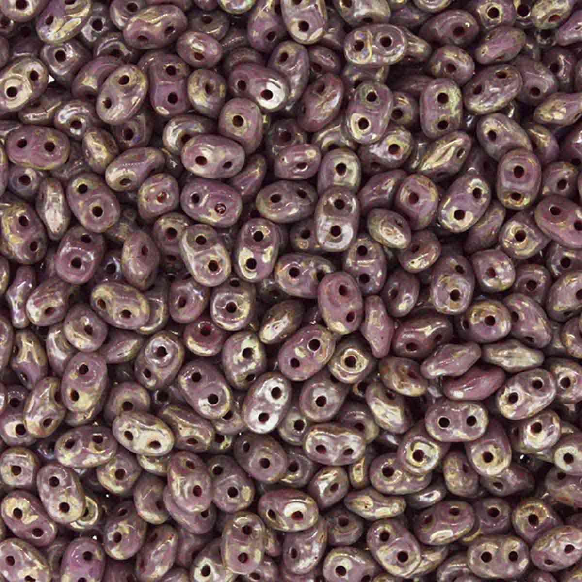 MiniDuo Beads, Opaque Violet/Picasso, MSD2302-43400, 8 grams