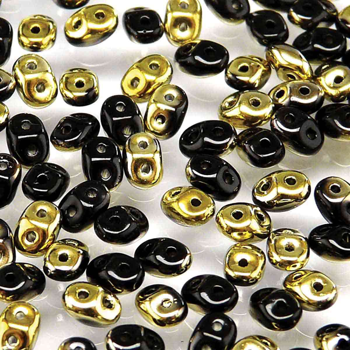 MiniDuo Beads, Jet Amber, MSD2398-26441, 8 grams