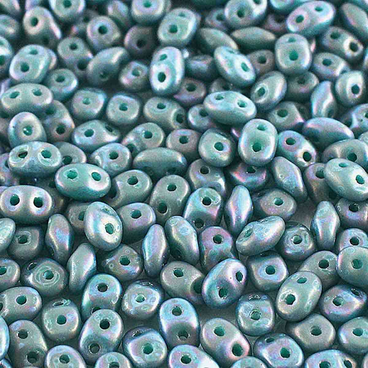 MiniDuo Beads, Nebula Turquoise Green Matte, MSD6313-85001, 8 grams