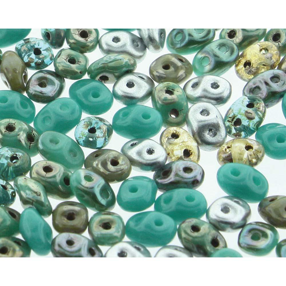 Superduo, Mix-African Turquoise, SDMIX105, 8 grams