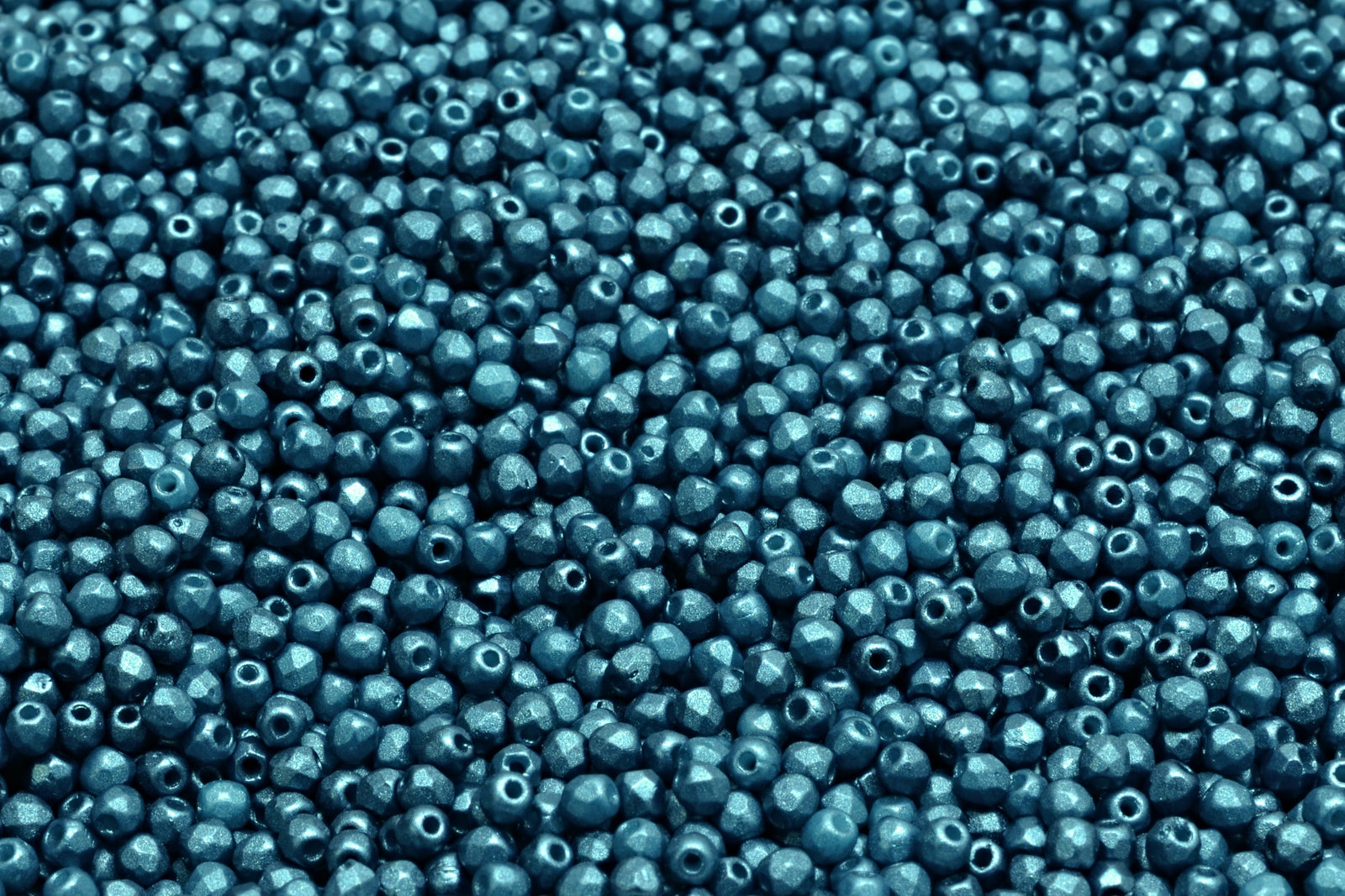 2mm Czech Fire Polish Beads, Pastel Petrol, 50 pieces